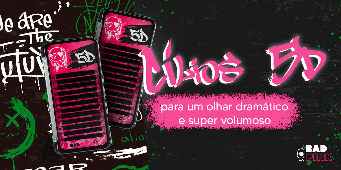 Cílios 5D Bad Pink: o fio perfeito para um olhar dramático e volumoso