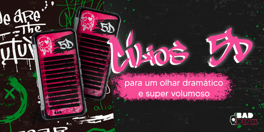 Cílios 5D Bad Pink: o fio perfeito para um olhar dramático e volumoso