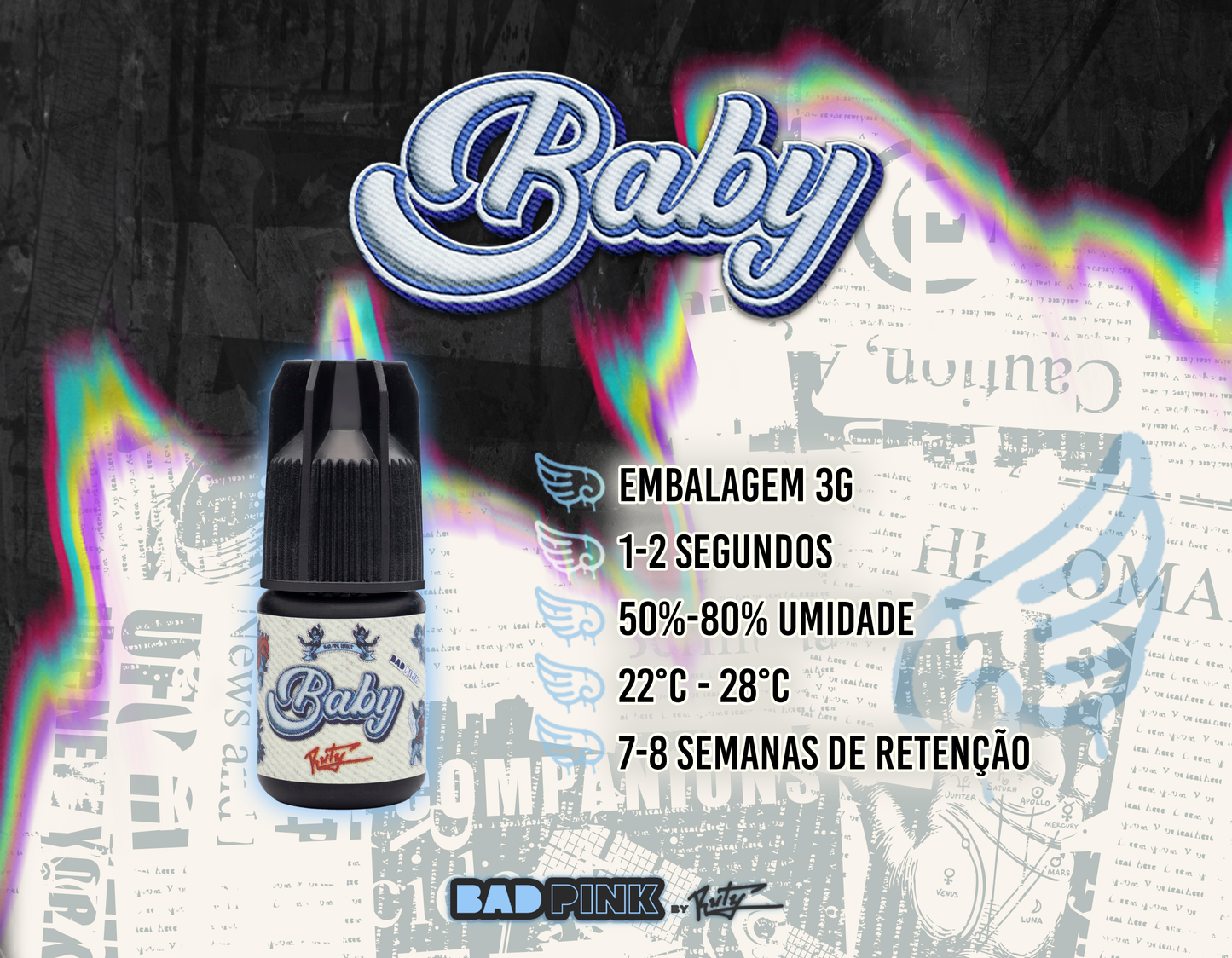 Adesivo BAD PINK - BABY - by Ruty Guerino