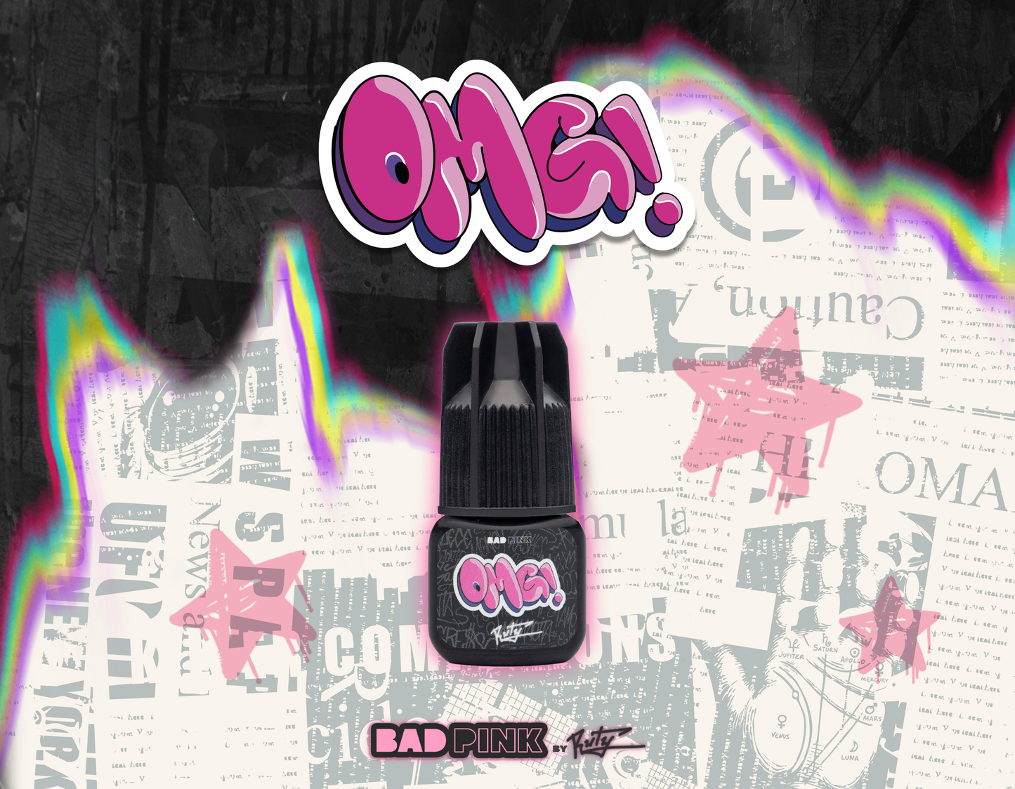 Adesivo BAD PINK - OMG - by Ruty Guerino